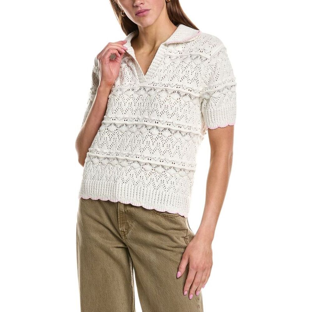 Rd Style Womens  Aina Polo Neck Pullover, White
